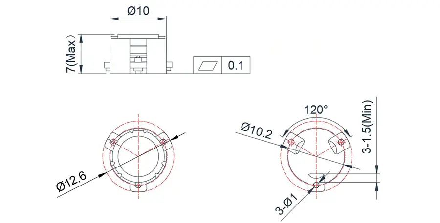 3.4~3.6GHz SMD 环行器(SMT)