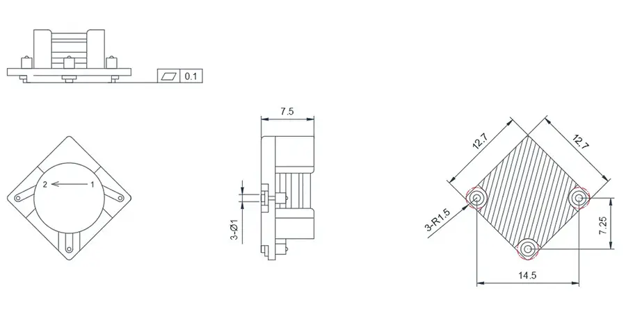 3.4~5.0GHz SMD 环行器(SMT)