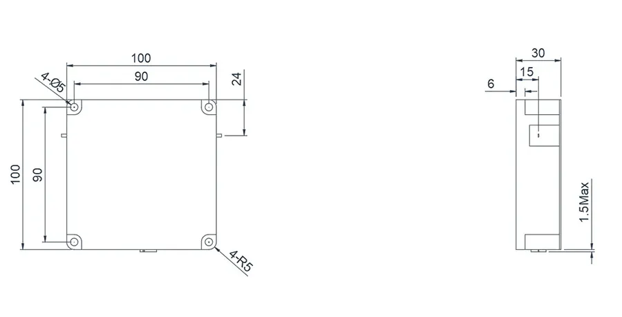 0.1~0.4GHz 带线隔离器外观