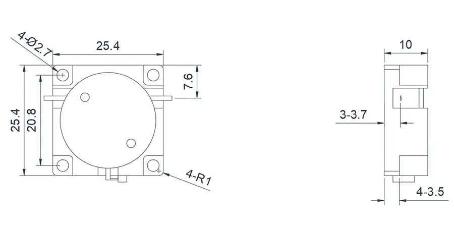 2.0~6.0GHz 带线隔离器外观