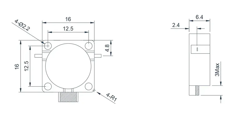 4.0~8.0GHz 带线隔离器外观