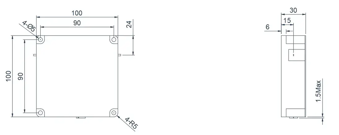 0.05~0.3GHz 典型带线隔离器外观