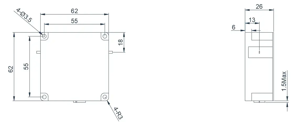 0.15~0.4GHz 典型带线隔离器外观