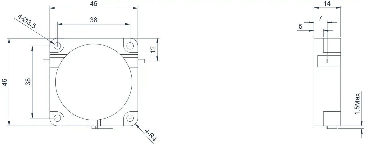 0.25~0.6GHz 典型带线隔离器外观