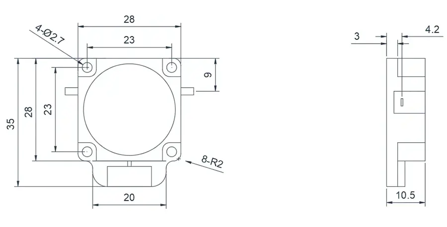 5.0~6.0GHz 微带环行器外观