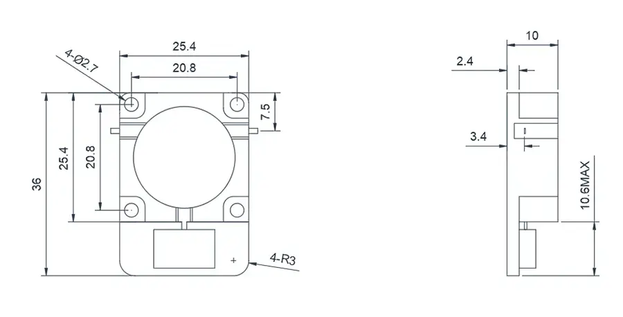 7.0~9.5GHz 微带环行器外观