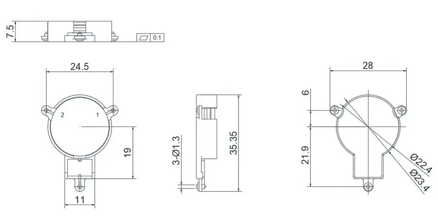 0.46~1.88GHz SMD 隔离器(SMT)