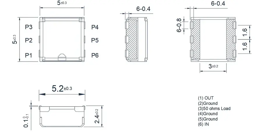 0.9~3.8GHz SMD 隔离器(SMT)