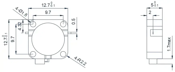 5.0~6.0GHz 典型带线隔离器外观