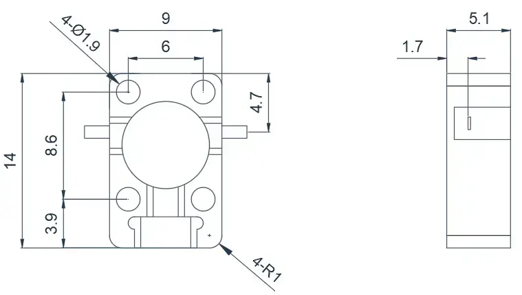 6.0~18.0GHz 典型带线隔离器外观