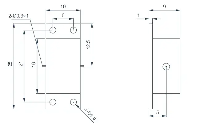 18.0~40.0GHz 典型带线隔离器外观