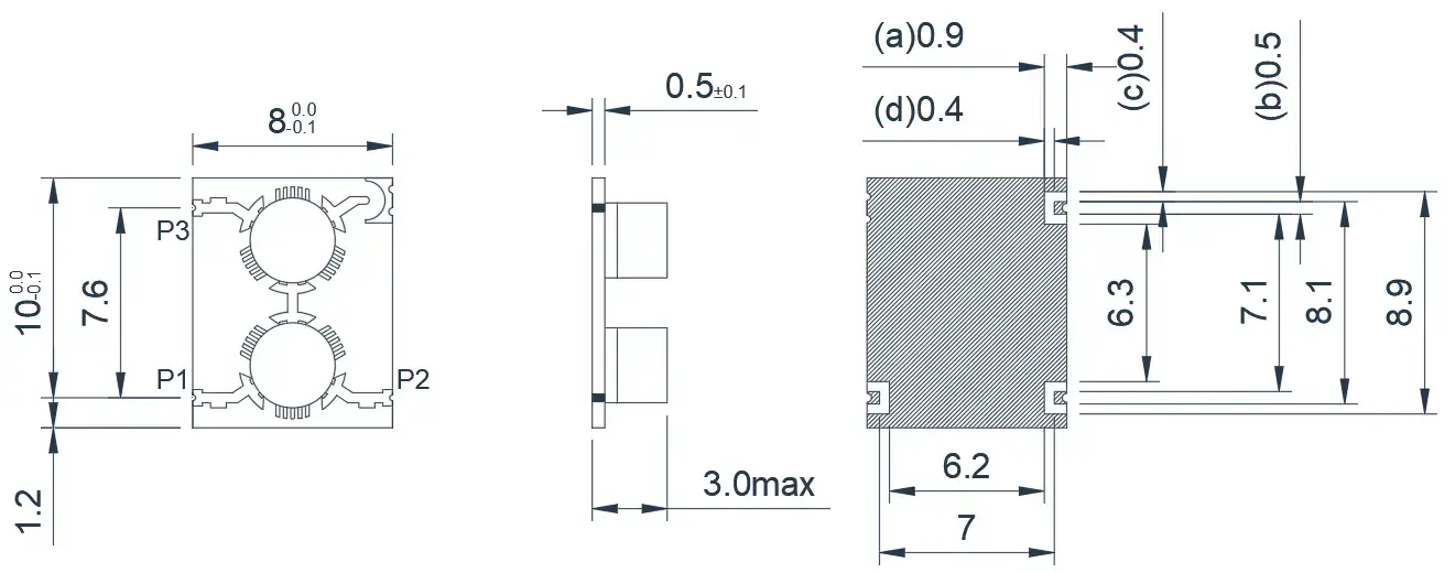 8.5~10.5GHz SMT 微波双结环行器外观