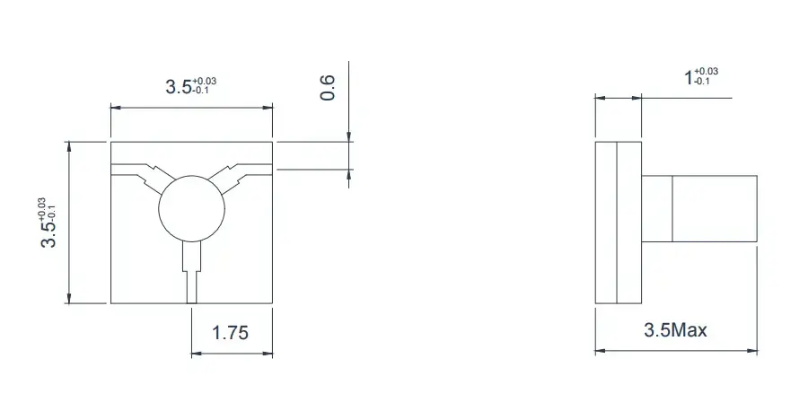 28.0~40.0GHz 微带环行器外观