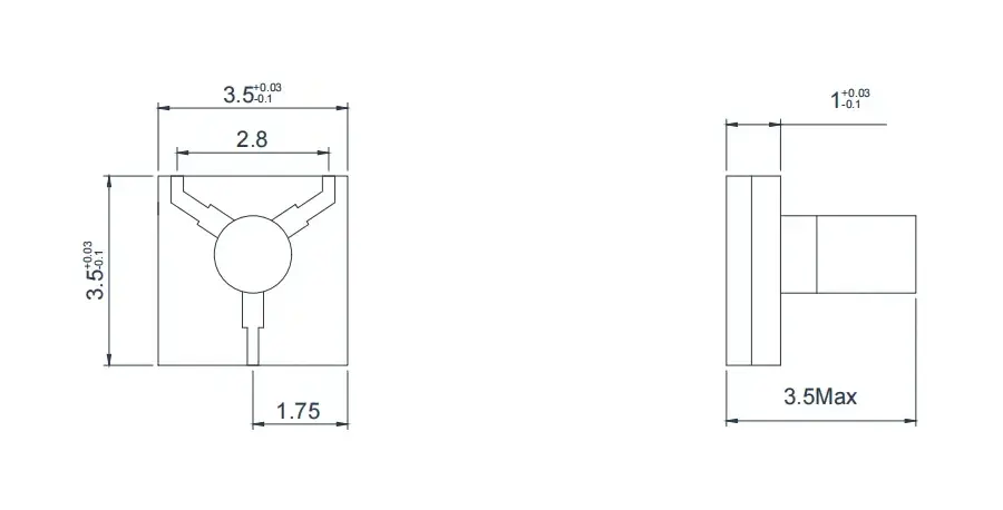 28.0~40.0GHz 微带环行器外观