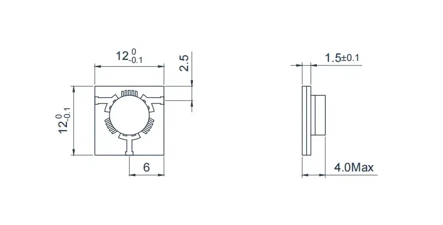 3.5~5.0GHz 微带环行器外观