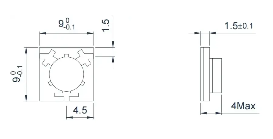 5.0~6.0GHz 微带环行器外观
