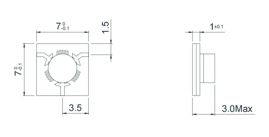 7.0~9.5GHz 微带环行器外观