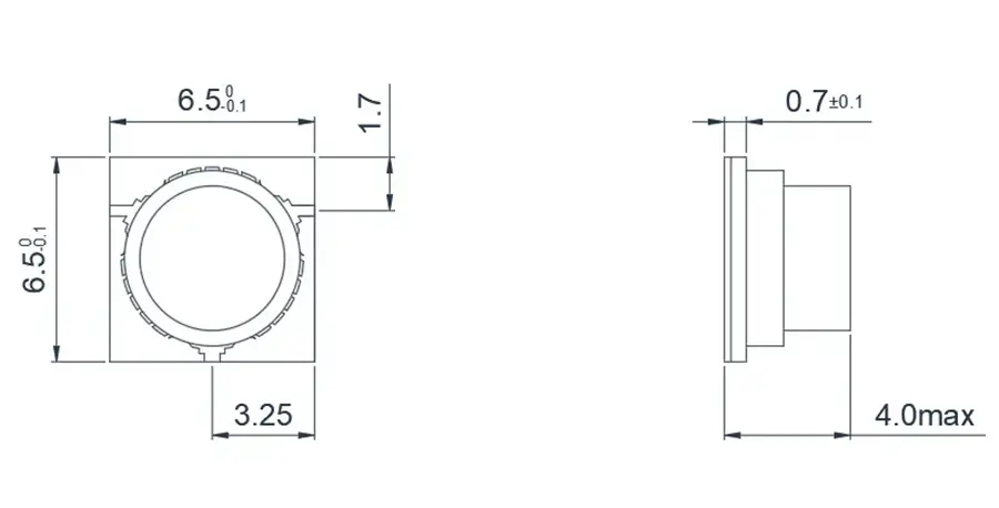 2.7~4.0GHz 微带环行器外观