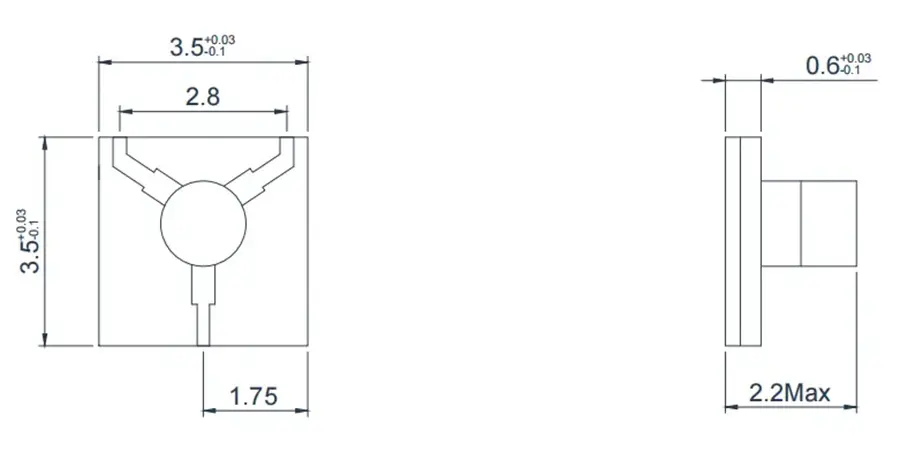 28.0~40.0GHz 微带环行器外观
