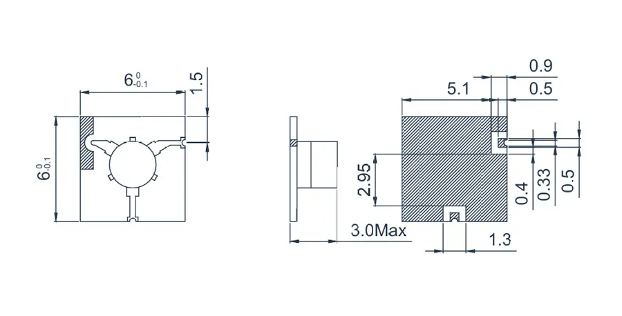 28.0~40.0GHz 典型微带 'T' 结隔离器
