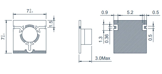 2.7~4.0GHz 典型微带 'T' 结隔离器