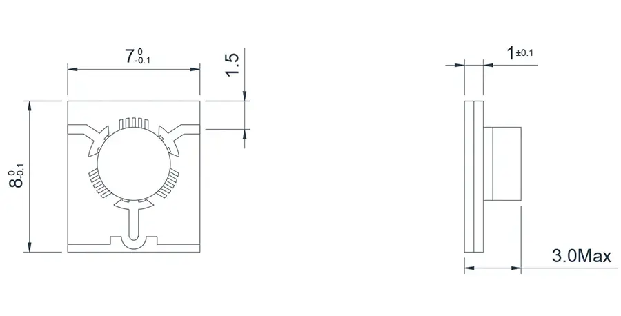7.0~9.5GHz 典型微带 'T' 结隔离器