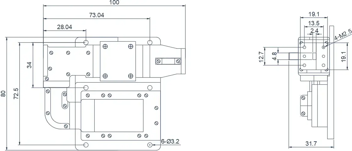 WR-19(46.0~52.0GHz) 典型性能参数表（环行器）外观